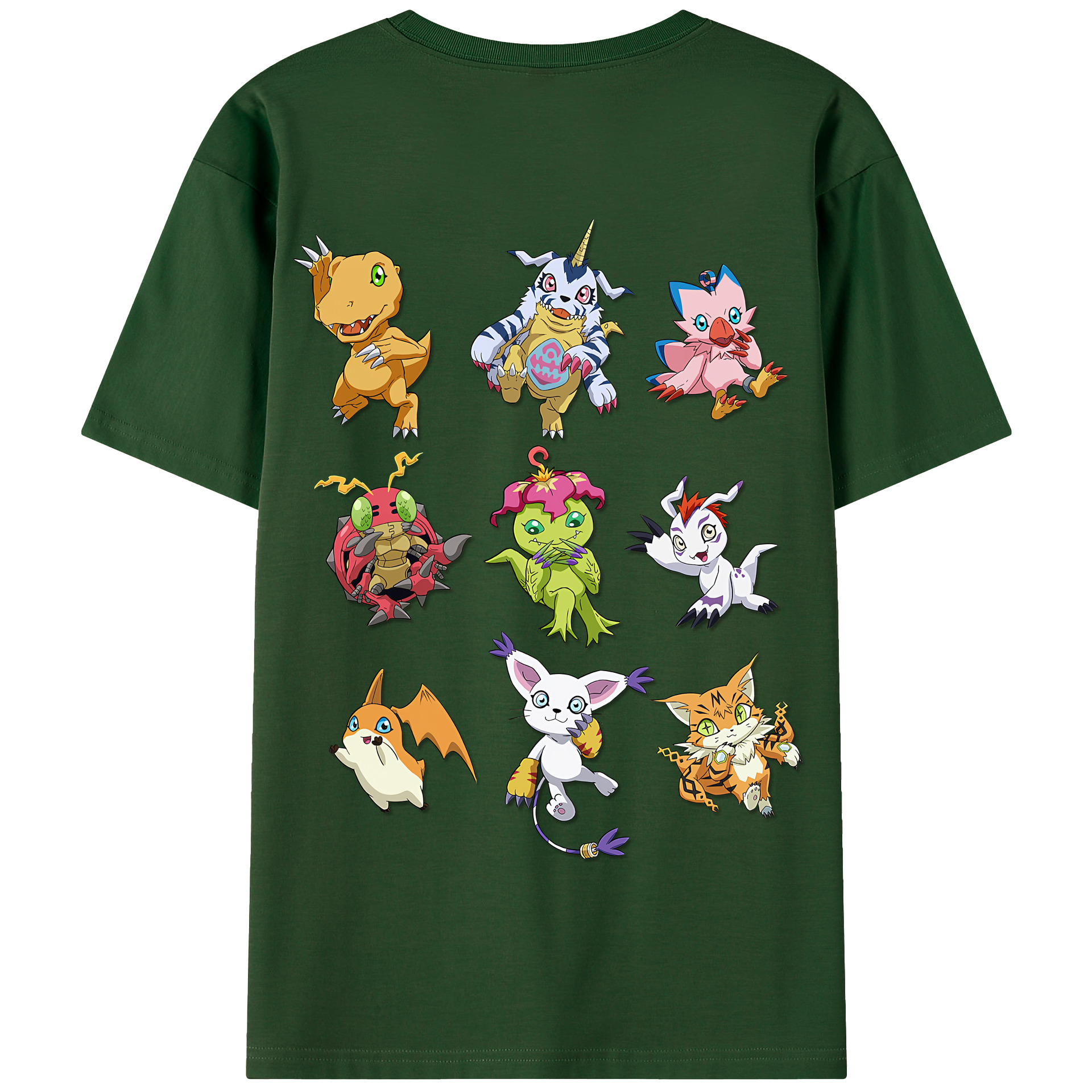 （画像用） Digimon デジタルモンスター/デジモン 綿100％半袖Tシャツ（背面プリント）